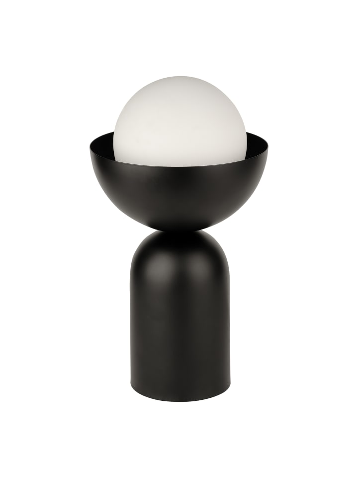 Decor Bowl Tischleuchte E14 Schwarz Glas 200mm