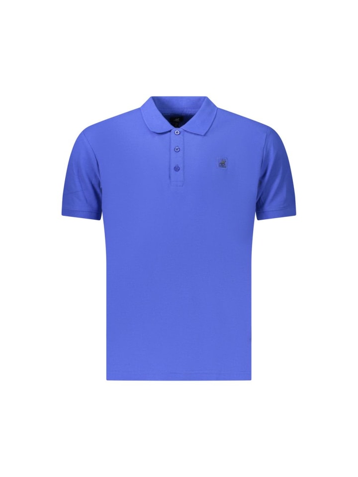 Blau Baumwolle Herren Polo