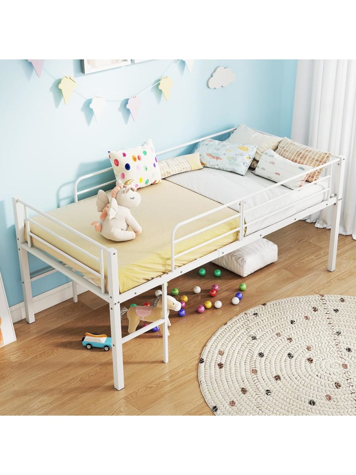 Kinderbett Hochbett 90x200 cm in Weiß