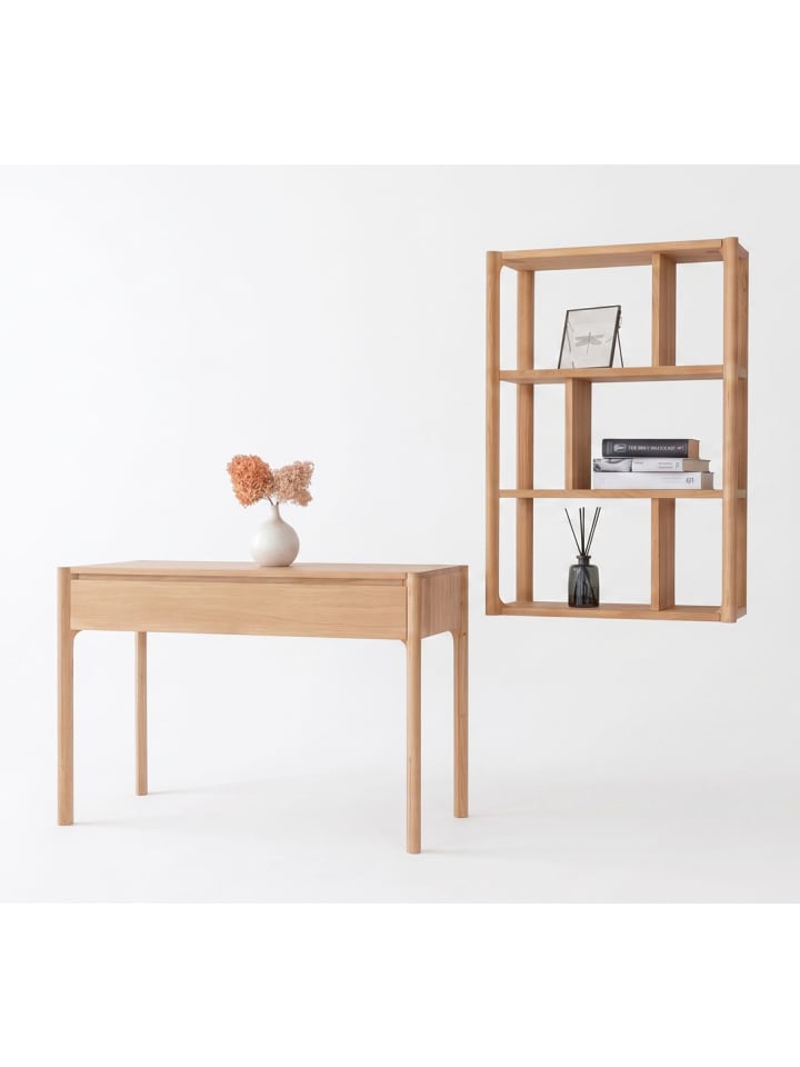 Schminktisch mit Wandregal Campi Eiche Natur 186 / 48 / 90cm