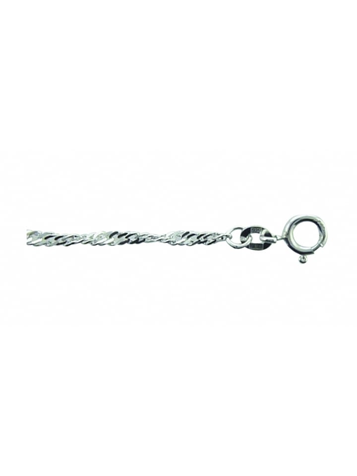 Damen 925 Silber Singapur Halskette 42 cm Ø 2,4 mm in silber