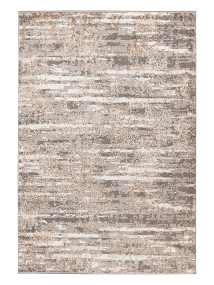Wohnzimmer Teppich – Kurzflorteppich Catcher 625 in silber - beige