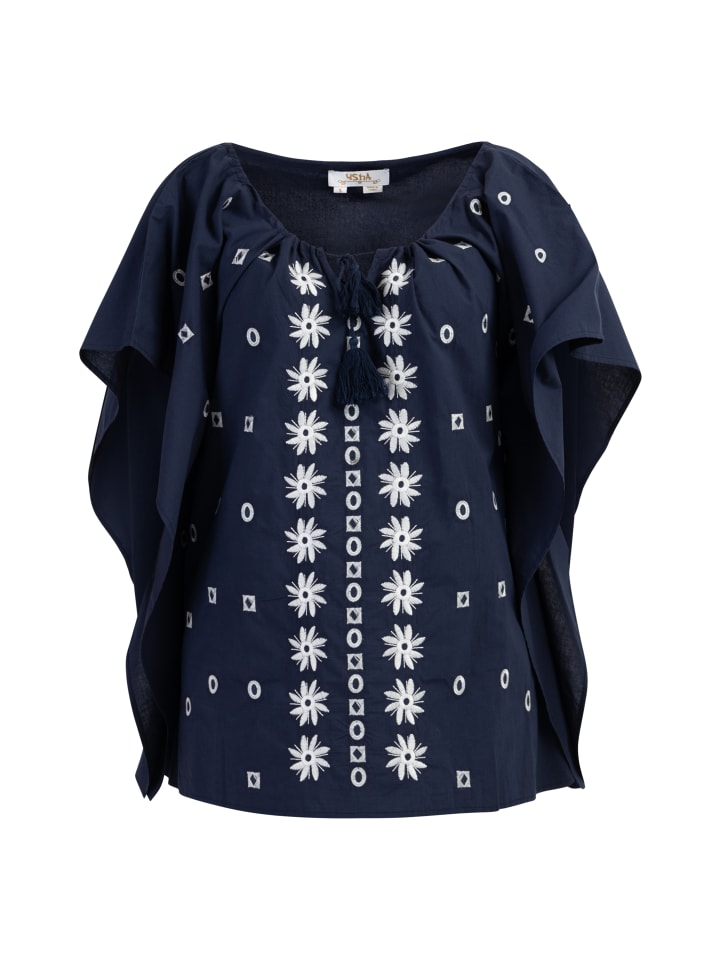 Damen Poncho in Marine