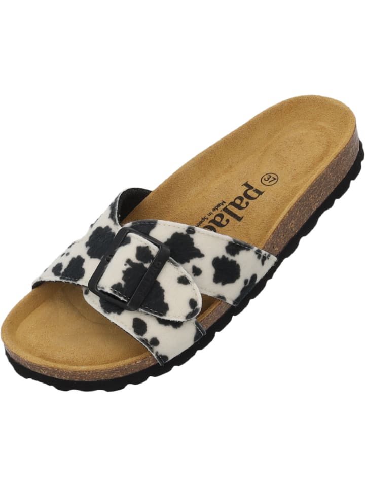 Pantoletten Tinos Western in Kuh Schwarz