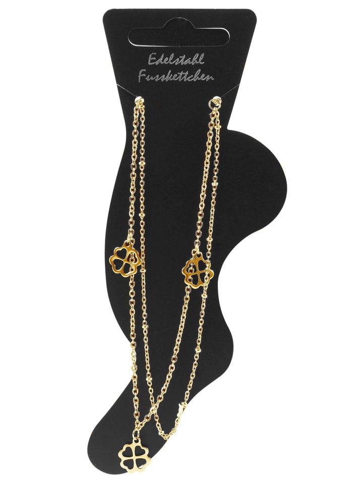 Damen Armband aus Edelstahl 24 cm in gold