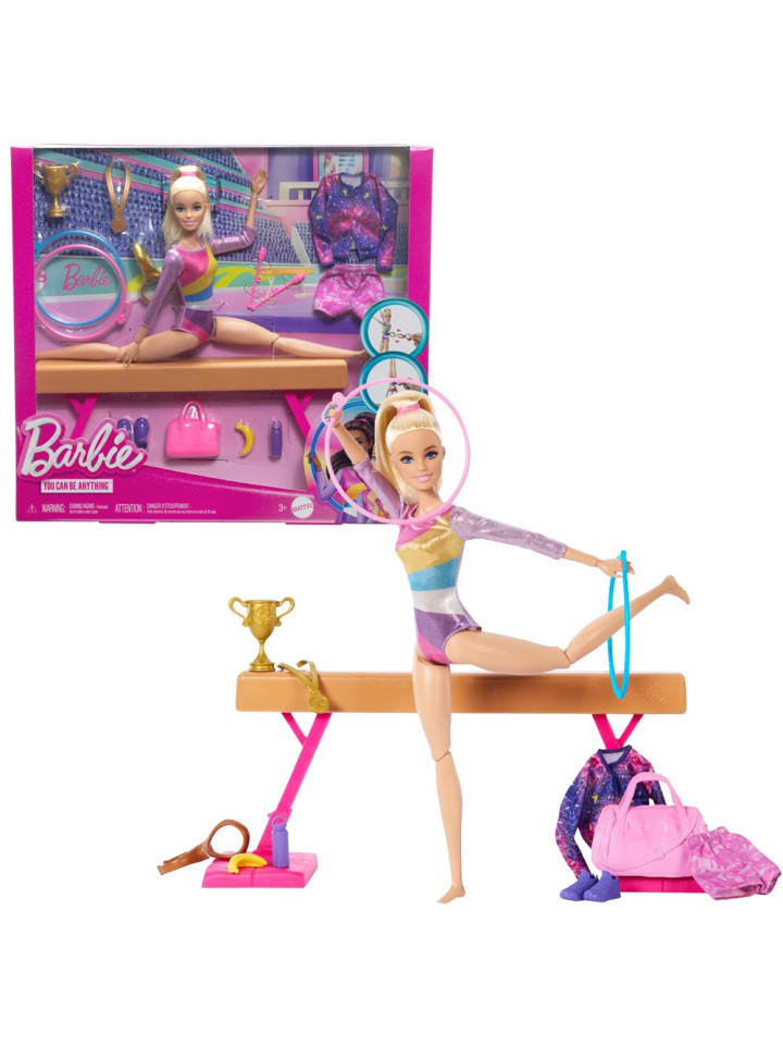 Turnspaß | Barbie Mattel HRG52 | Puppe im Spielset mit Schwebebalken