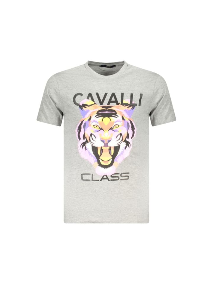 Grau Baumwolle Herren T-Shirt