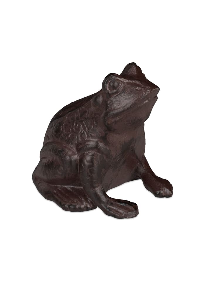 3x Froschfigur in Braun