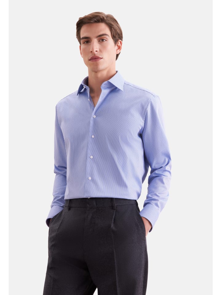 Business Hemd Regular in Mittelblau