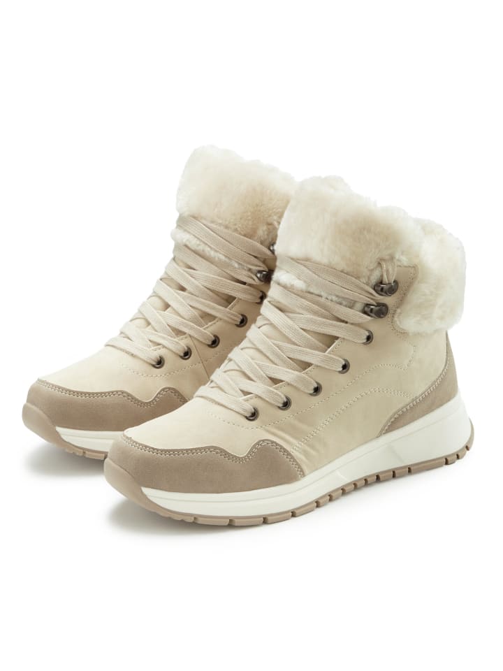Winterstiefelette in beige