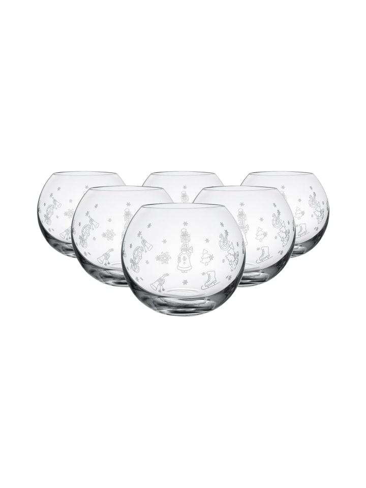 6er Set Teelichthalter Toy's Delight in Transparent ø 11 cm