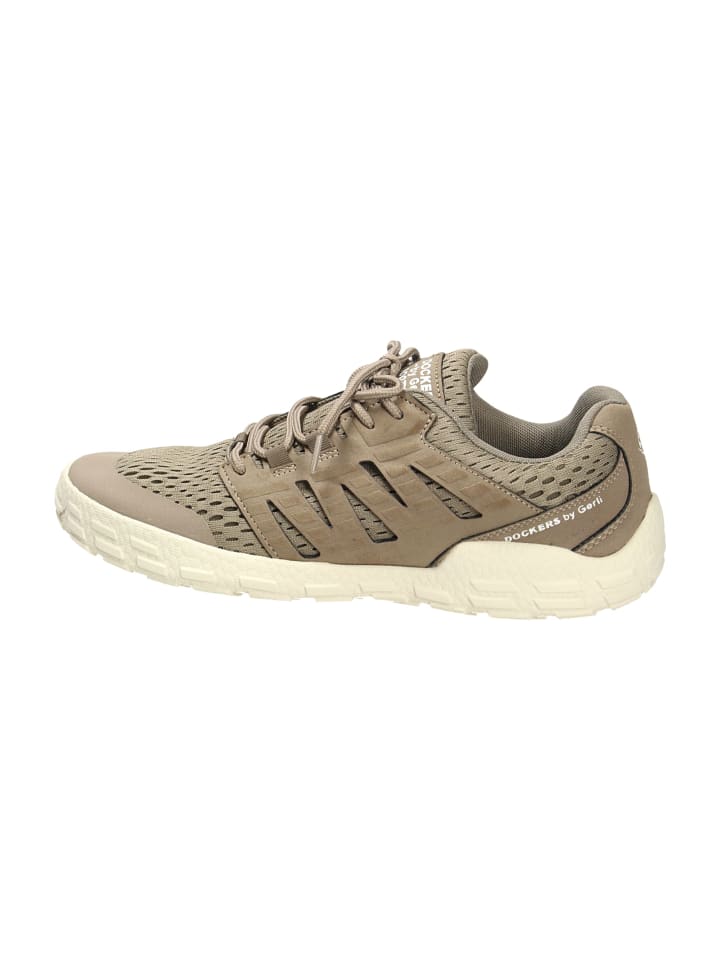 Sportliche Schnürschuhe in Beige