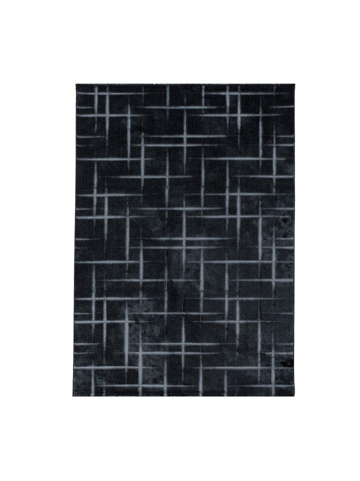 Kurzflor Teppich Clara in Schwarz