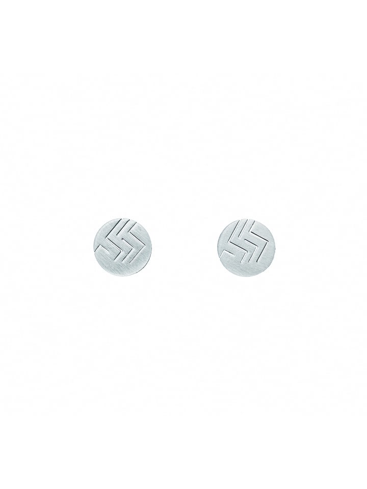 Damen Edelstahl Ohrringe / Ohrstecker Ø 6,3 mm in silber