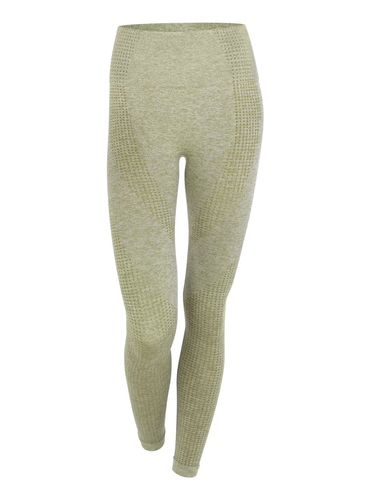 Sport Leggings High Waist in gruen melange