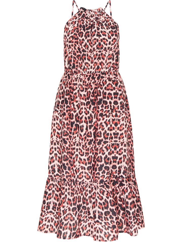 Damen Midikleid in Rot Leo