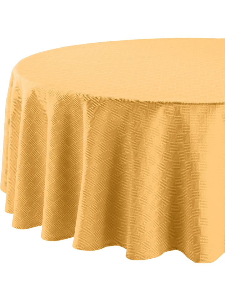 Jacquard, Baumwollmischung Tischdecke Paderborn in mango