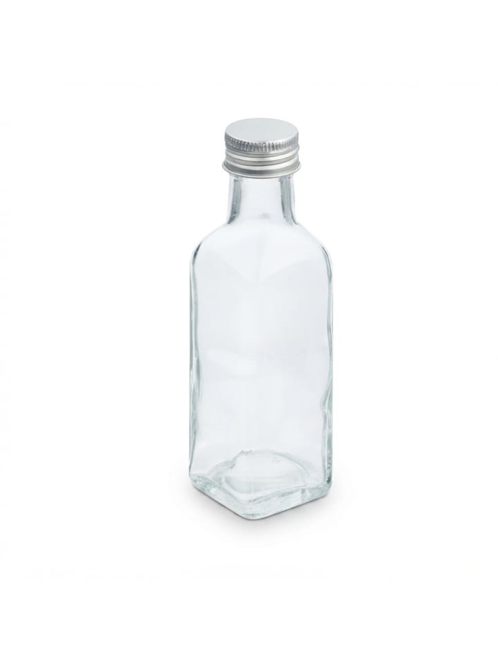 24 x kleine Flaschen in Transparent/ Silber - 100 ml