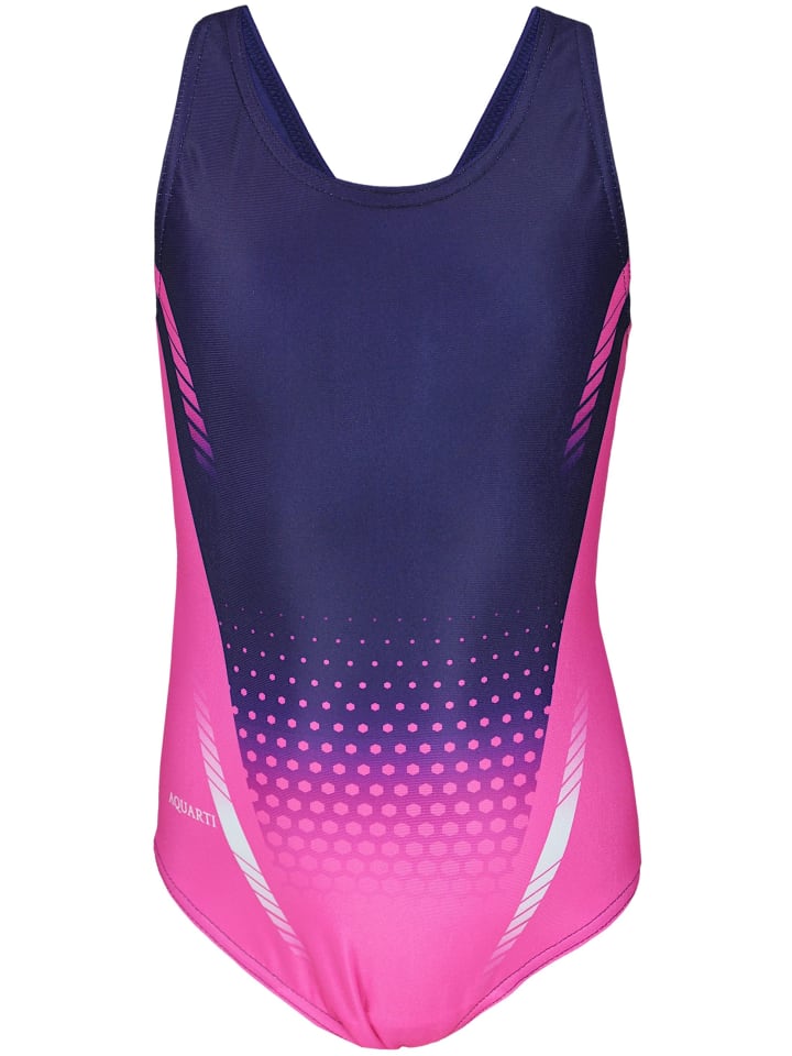 Mädchen Badeanzug Chlorresistent Muscleback Wassersport in rosa