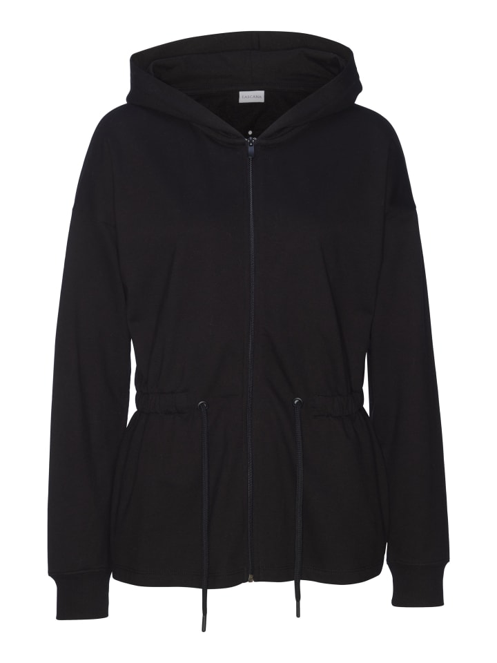 Sweatjacke in schwarz