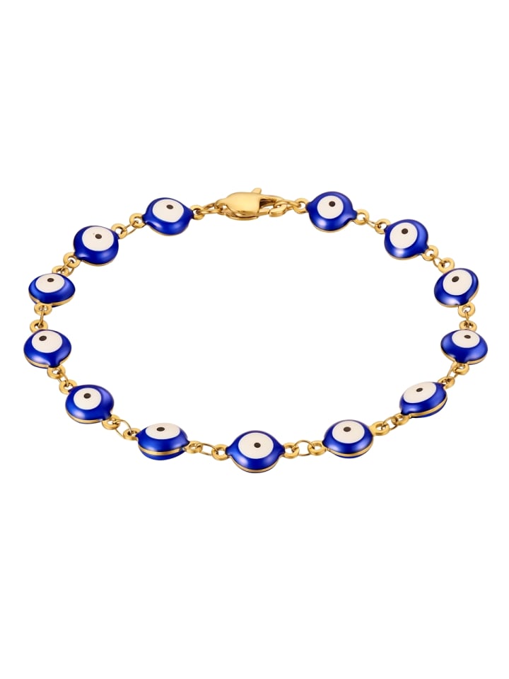 Armband Allsehendes Auge aus Edelstahl in gelbgold