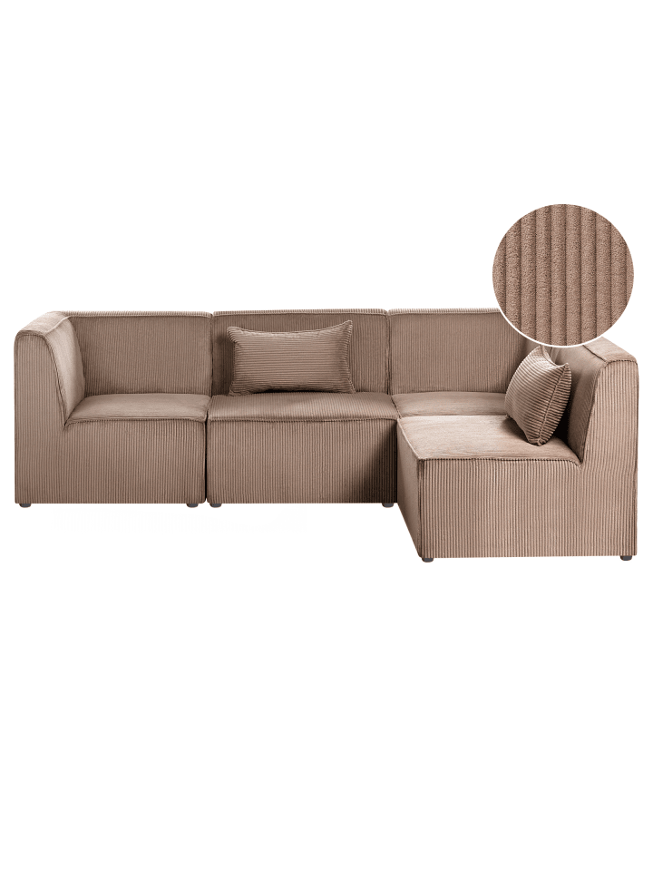 6-tlg Modulsofa LEMVIG in Beige linksseitig