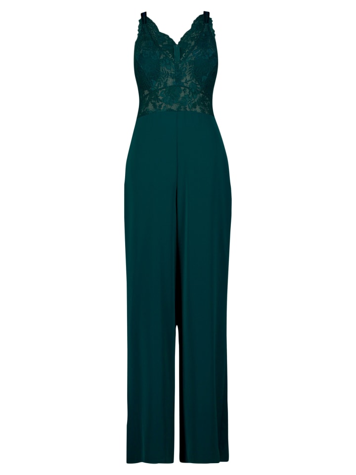 Jumpsuit mit Spitze in Mystic Emerald