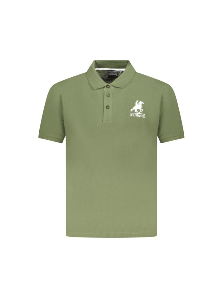 Grün Baumwolle Herren Polo Hemd