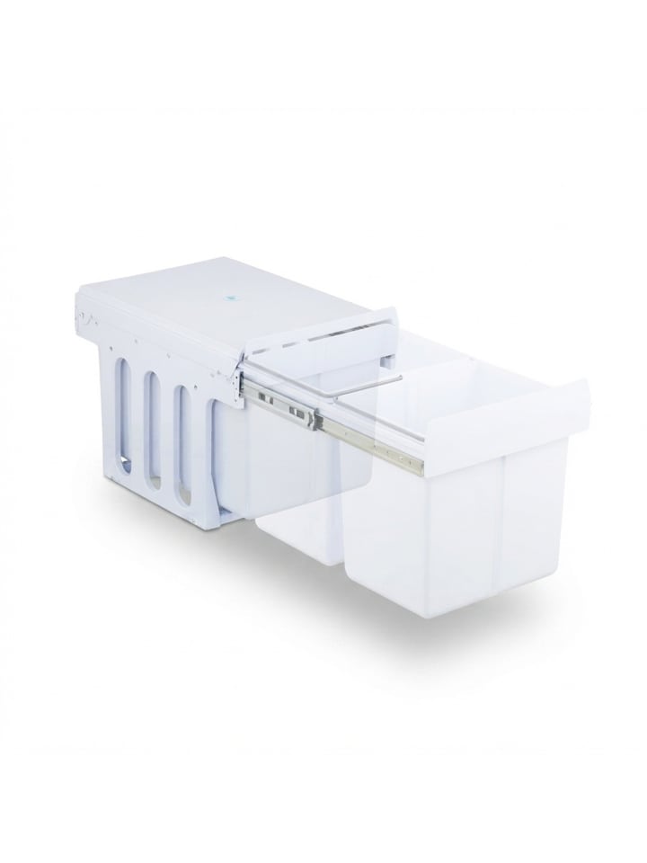Einbaumülleimer in Weiß - 2 x 15 L