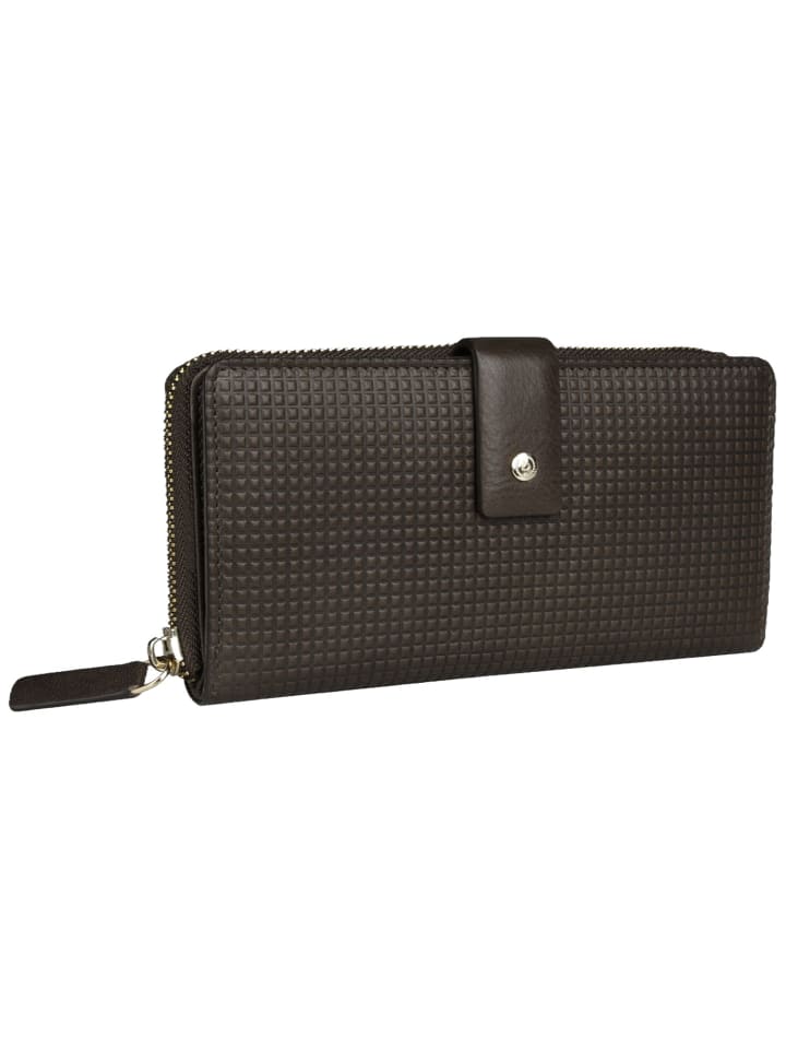 Geldbörse Noemi Ladies Long Zip Wallet in Brown
