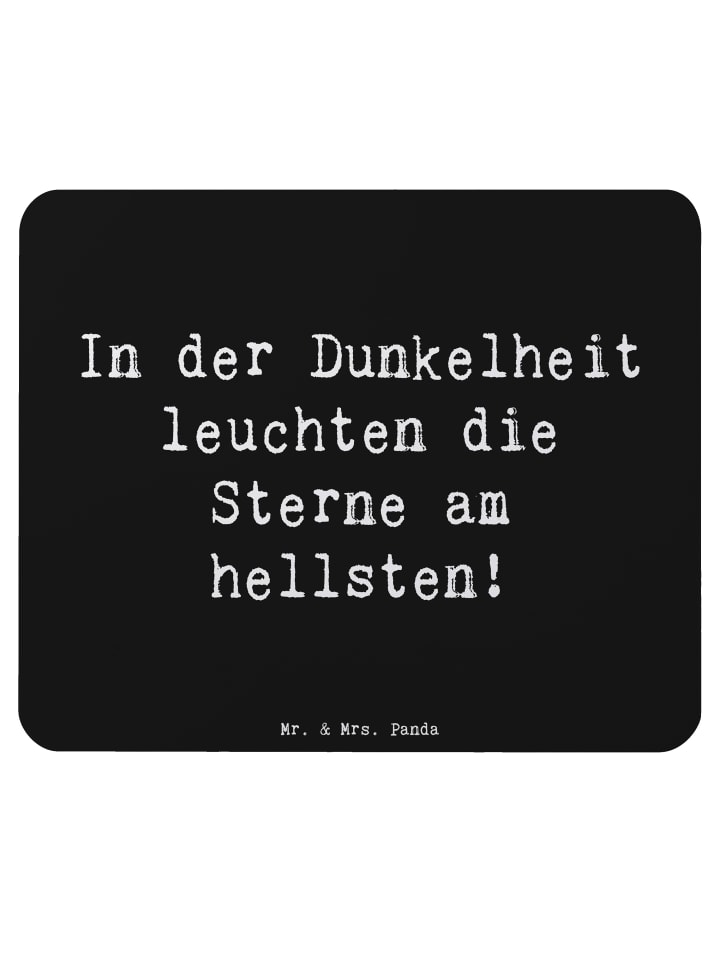 Mouse-Pad Spruch Angst vor Dunkelheit überwinde... in Schwarz