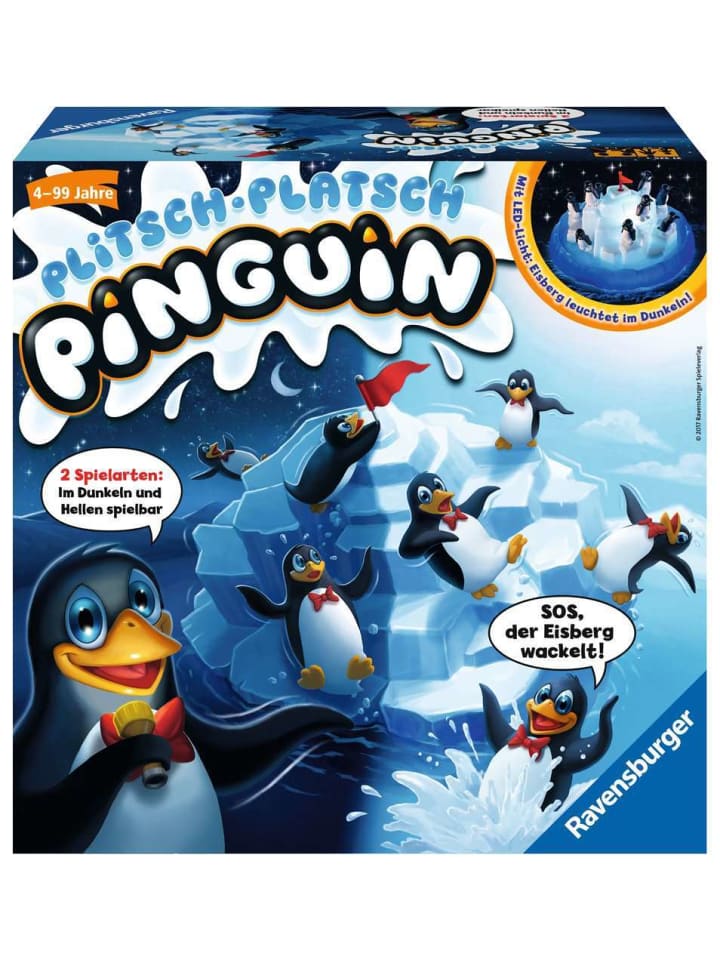 Ravensburger Aktionsspiel Plitsch-Platsch Pinguin in bunt
