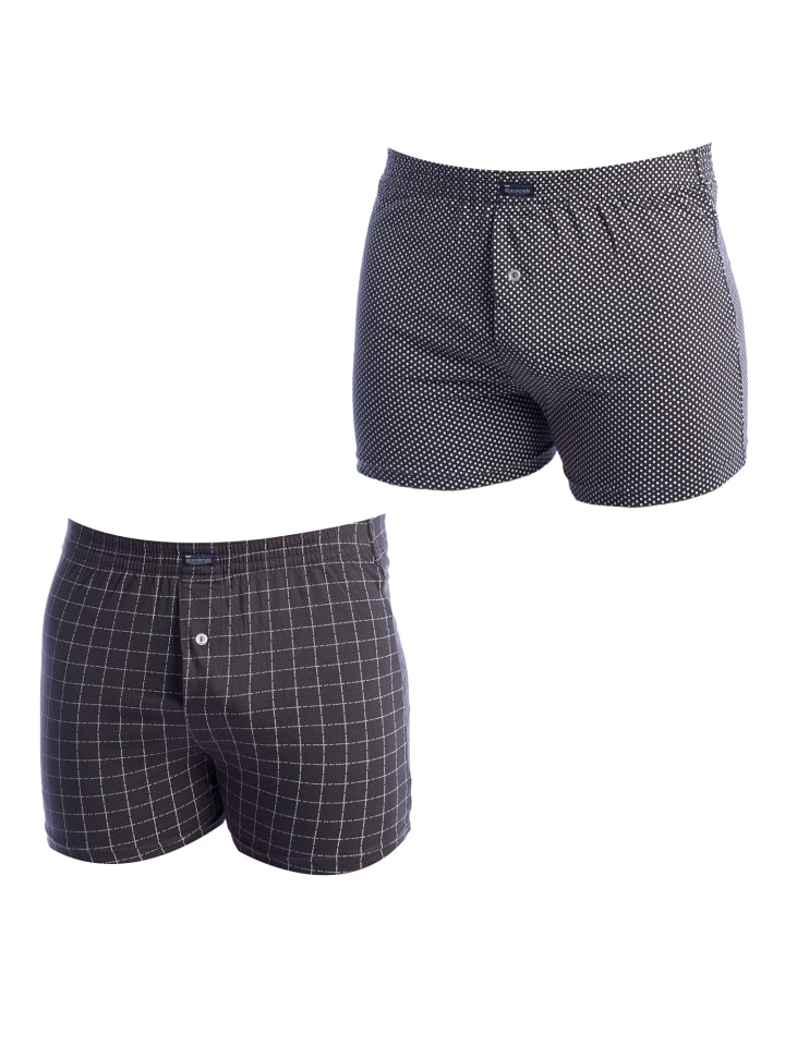 2er-Set: Boxershorts in Gray