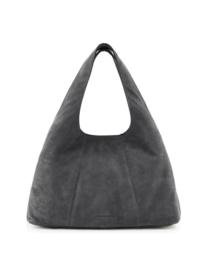 Paz Essential Schultertasche Leder 46 cm asphalte