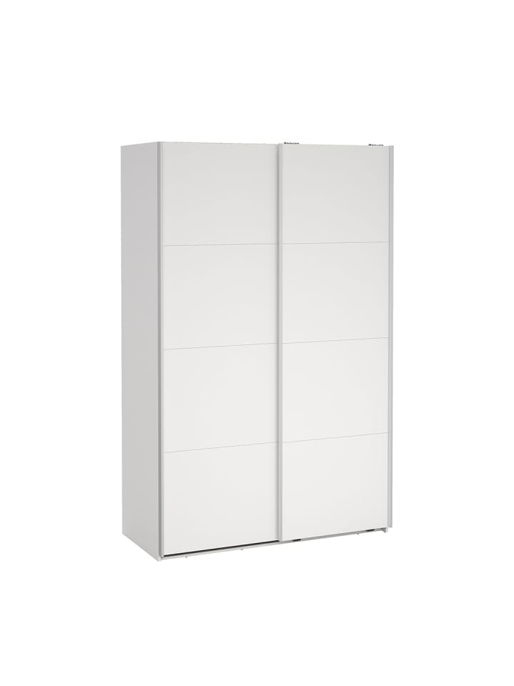 Schiebetürenschrank Bergamo (2-türig) Weiß 139 x 67 cm