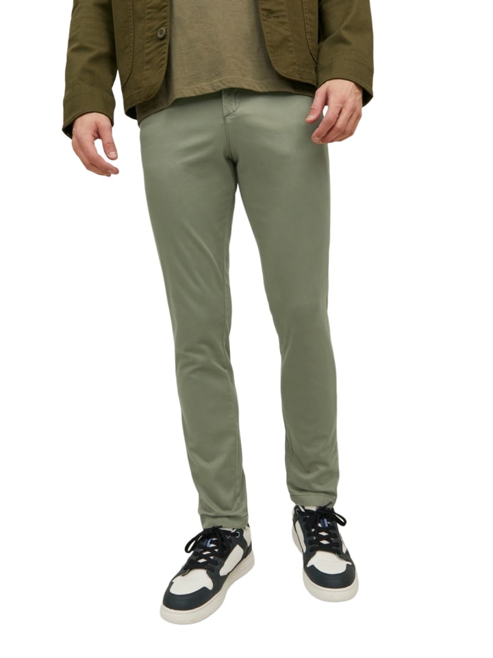 Stoffhose / Chino MARCO BOWIE slim in Grün