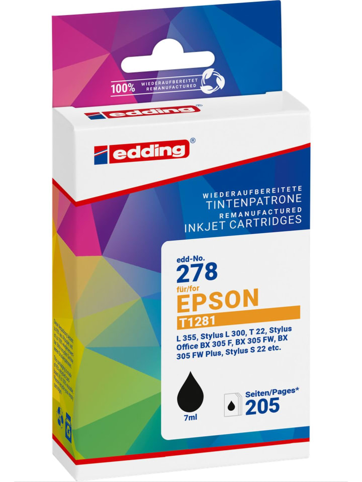 Tintenpatrone ersetzt Epson T1281 black