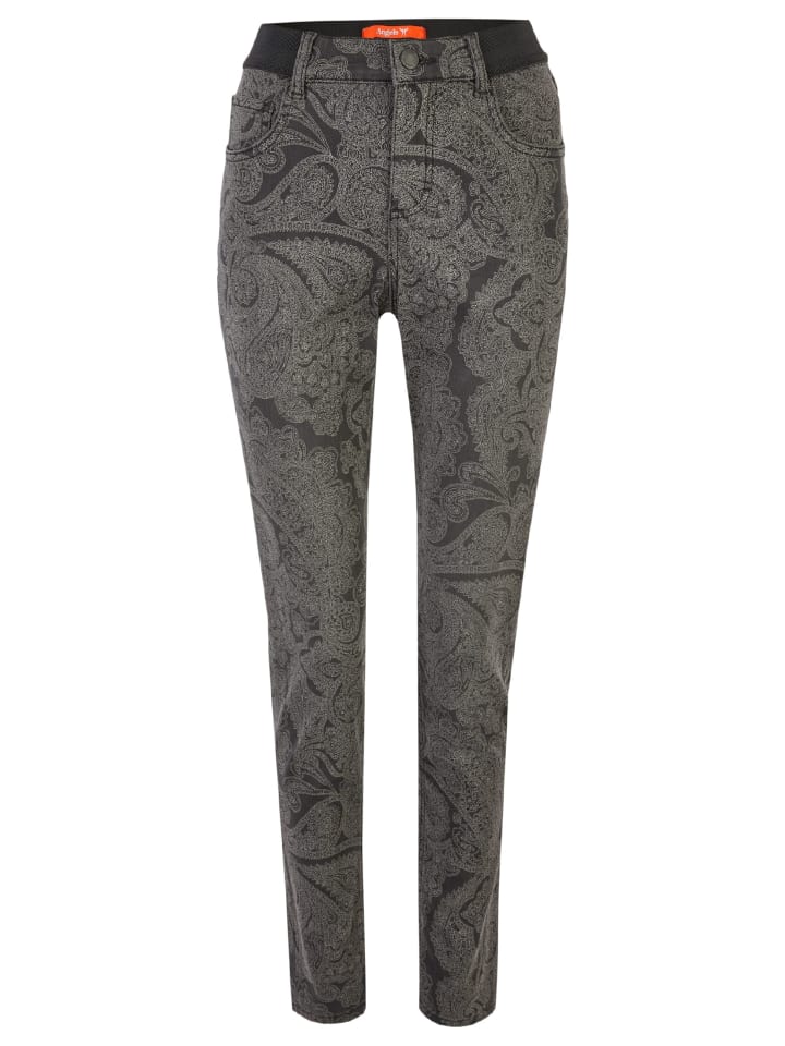 kaufen Size anthrazit limango Paisley-Muster Jeans One mit Slim günstig in Jeans ANGELS Fit |