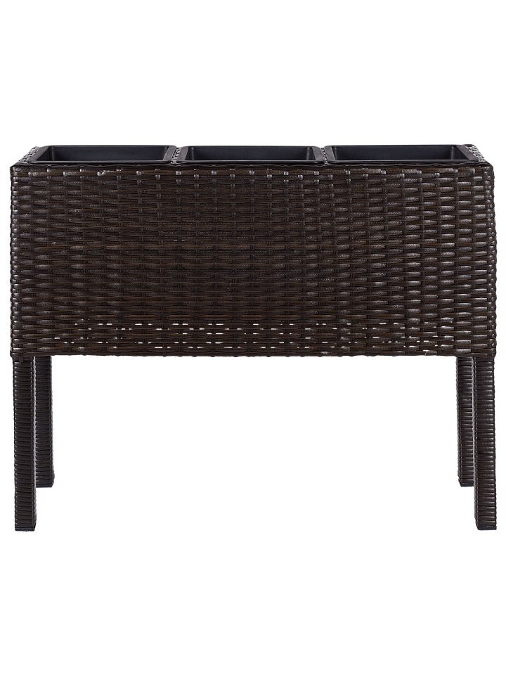 Outdoor Blumentopf CARAGANA in Braun - (W) 77 x (H) 58 x (L) 28 cm