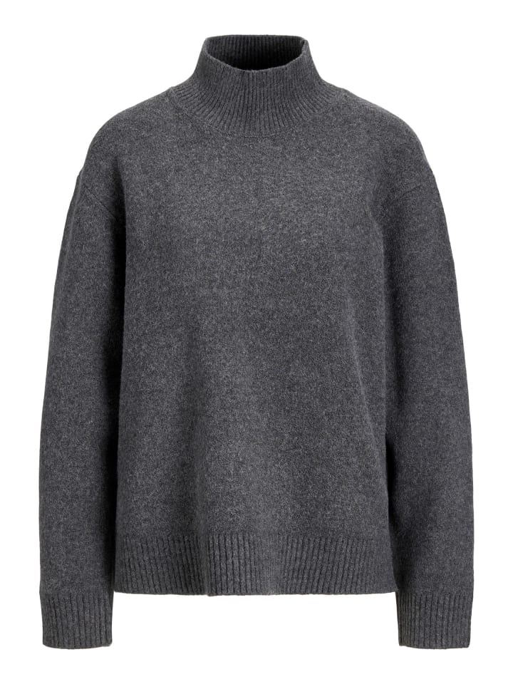 Strickpullover in Dark Grey Melange