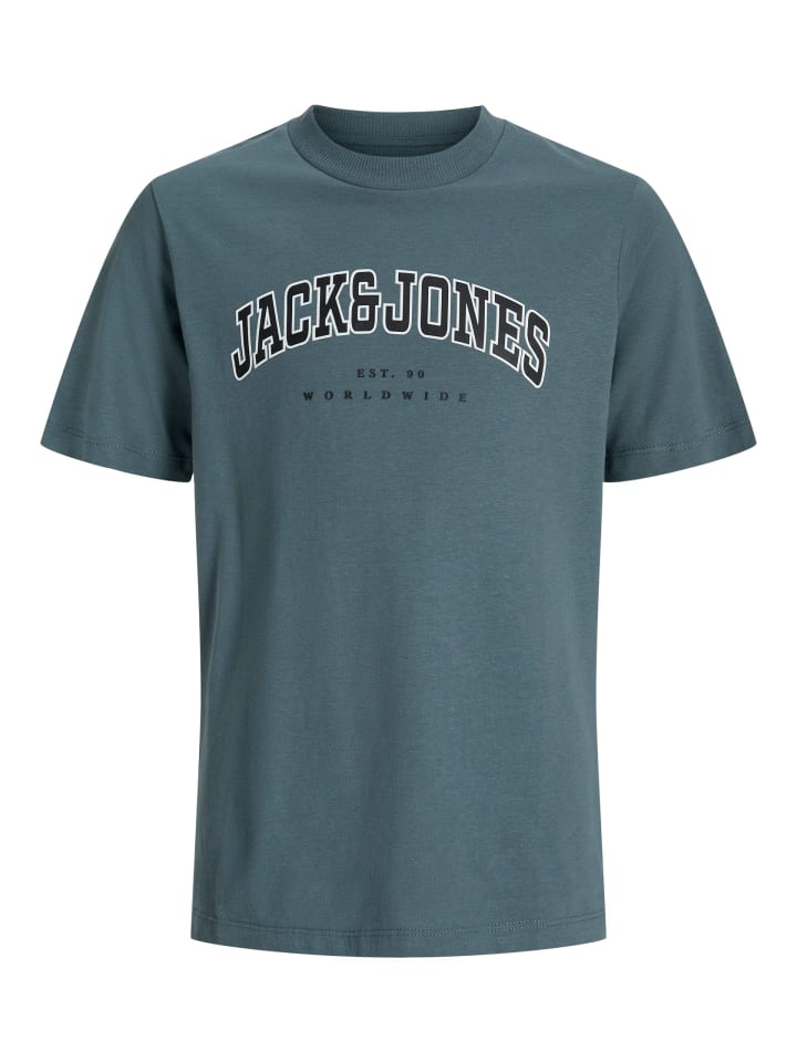 T-Shirt JJECALEB VARSITY TEE SS O-NECK in stormy weather