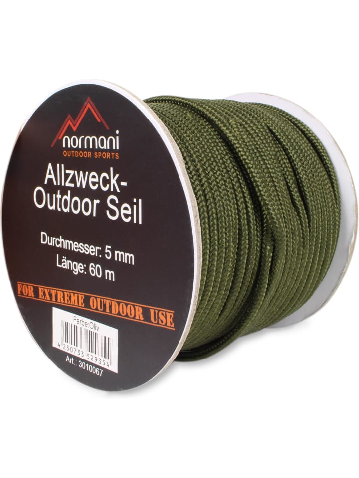 Allzweck-Outdoor-Seil 5 mm x 60 m Chetwynd in Oliv