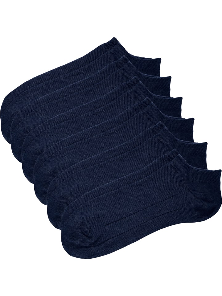 Baumwolle Unisex-Sneaker-Socken 6 Paar in marine