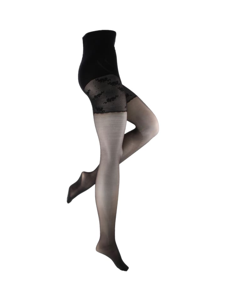 Figurformende Strumpfhose in schwarz