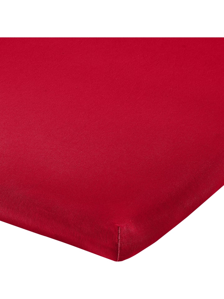 Single-Jersey Topper-Spannbettlaken Denver in rot