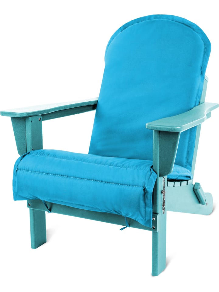 Gartenstuhl Adirondack mit Auflage in Türkis