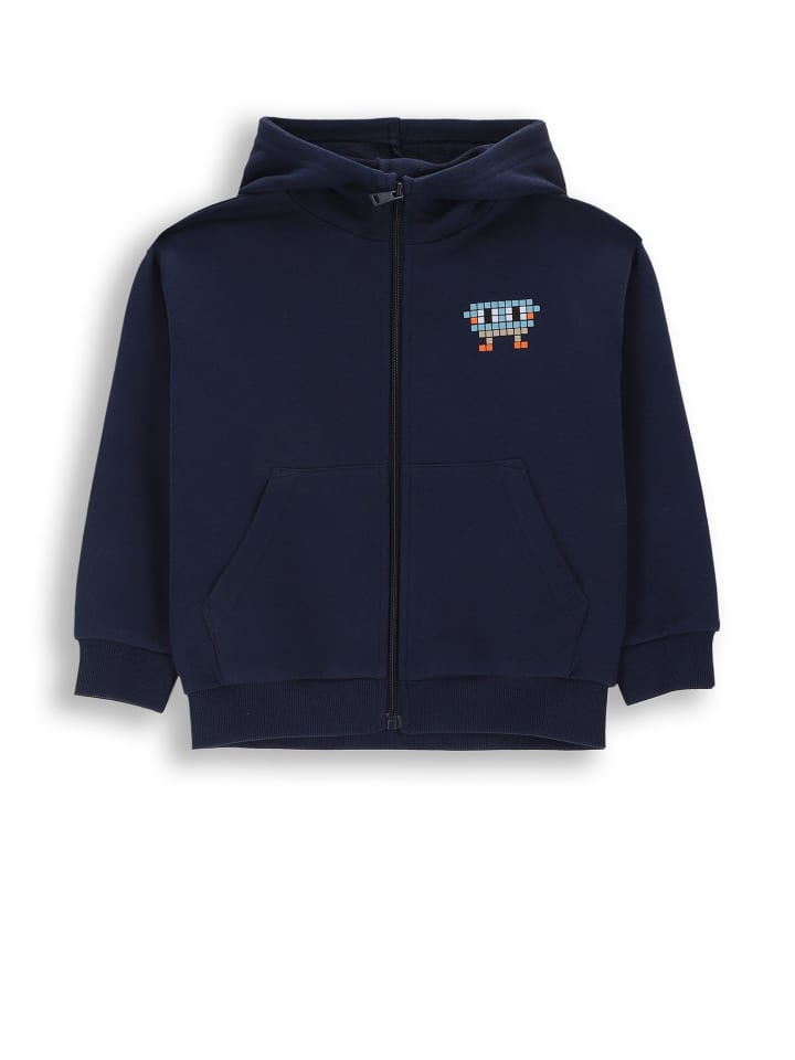 Kapuzensweatjacke in dunkelblau