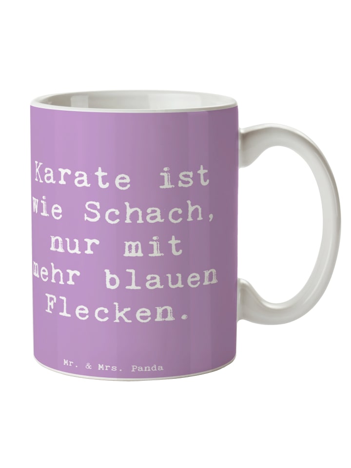 Teebecher Spruch Karate Schach mit Spruch in Lavendeltraum