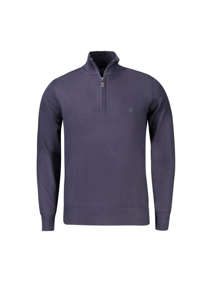 Blau Viskose Herren Pullover