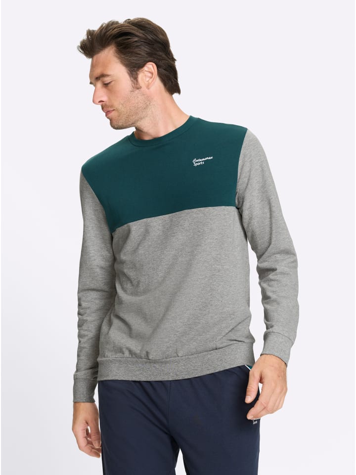 Sweatshirt in grau-meliert